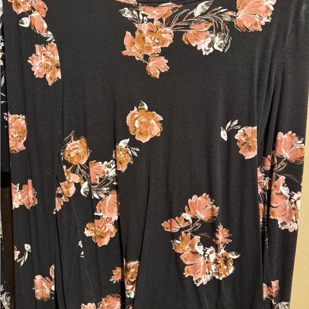 Floral Black Dress